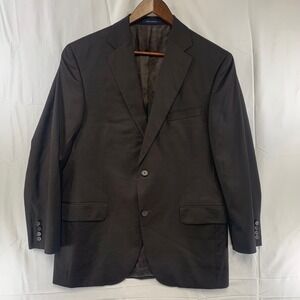 Cremieux Collection Blazer Mens 41R Brown Loro Piana Super 130s Wool Sport Coat